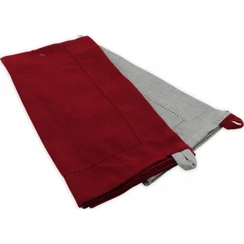 Utěrka Home Elements HOME ELEMENTS Bavlněné utěrky z recyklovaného materiálu, 2 ks, 50x70 cm, červená + béžová