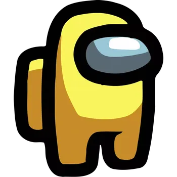 Nášivka NAŽEHLOVAČKA - Among Us žlutý