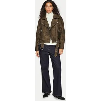 Dámská casual bunda Vila Bunda z imitace kůže Line 14102785 Hnědá Regular Fit 36