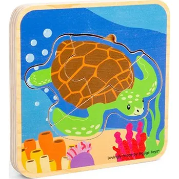 Puzzle Bigjigs Toys Puzzle Životní cyklus želvy