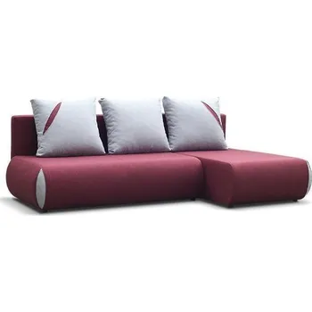Sedací souprava Sedací souprava Merinda v červené látce Malmo, skladem pouze pravý roh, 240 x 75-90 x 145 cm