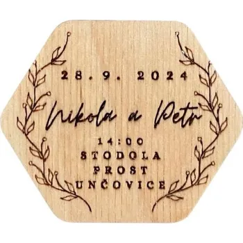 Svatební dekorace Svatební magnetky personalizované - 2