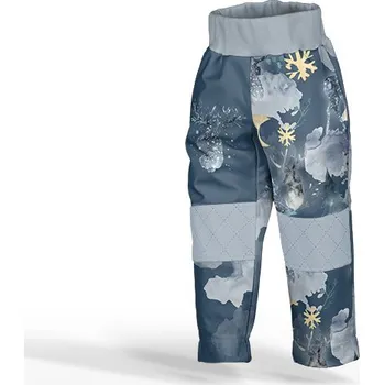 Panel se střihem na softshell kalhoty zimní jelen tmavomodrý 110