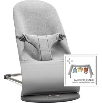 BABYBJÖRN Lehátko Bliss Light Grey 3D Jersey + hračka textilní Soft friends