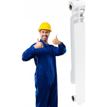 Radiátor Hliníkový radiátor Hydroland 78 W bílý, 70 x 568 x 70 mm, boční připojení