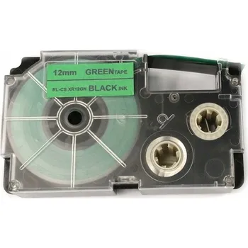 Pásek do tiskárny Páska - FOPRINT XR-12GN - 12 mm zelená - černý tisk - kompatibilní