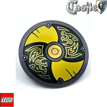 Stavebnice LEGO LEGO® Příslušenství k figurkám LEGO Štít Kruhový / Odinův Vlk / VIKING / 2023 75902pb29