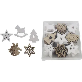 Vánoční dekorace Morex D6416 vánoční přízdoby mix bílé 72 ks