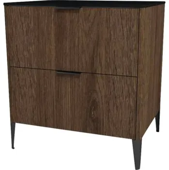 Koupelnový nábytek Midi skříňka do koupelny Devo Lotos bronzová/černá 70 x 76 x 53 cm LF-SZS2S70x76-F115