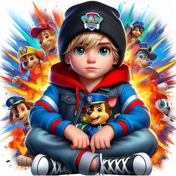 Nášivka NAŽEHLOVAČKA - Tlapková patrola kluk