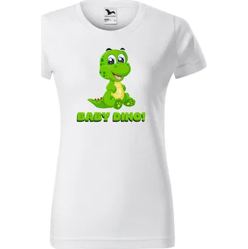 Dámské tričko - Baby dino Barva: Bílá, Velikost: S