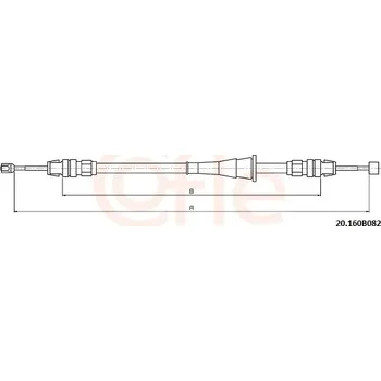 Lanko parkovací brzdy Tažné lanko, parkovací brzda, , COFLE, 92.20.160B082