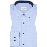 Košile Eterna Comfort Fit Karo Popeline světle modrá velikost: 47, délka rukávu: dlouhý rukáv