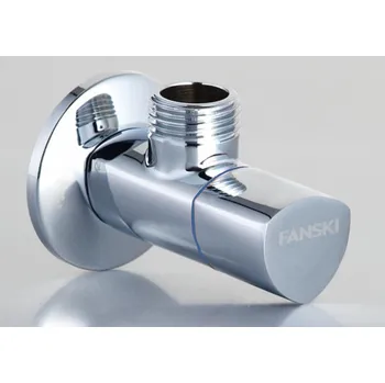 Rohový ventil s keramickou kartuší 1/2"x3/8" + sítko, chrom/modrý značkovač FANSKI AP008-S