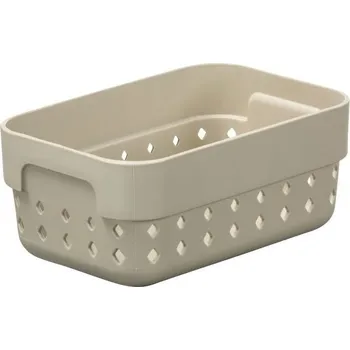 Úložný box PLAST TEAM Košík, organizér SEOUL 11,8 x 7,8 x 5 cm, béžový