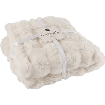 deka Bílý pléd J-line Wavy 180 x 130 cm