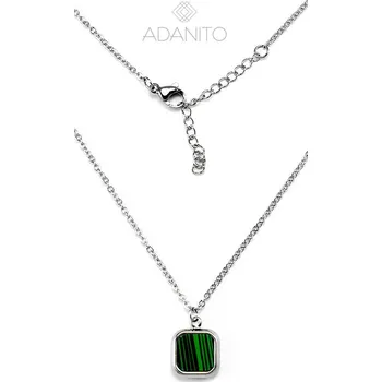 Náhrdelník Náhrdelník z chirurgické oceli se zeleným kamenem