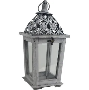 Svícen Dřevěná lucerna D6491-21