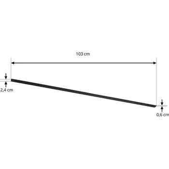 Lampička Vodicí lišta Lindby Lumaro, černá, hliník, délka 103 cm