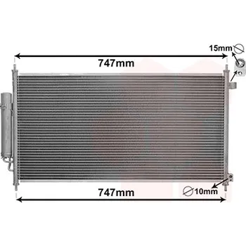 Klimatizace automobilu Kondenzátor, klimatizace VAN WEZEL 25005233