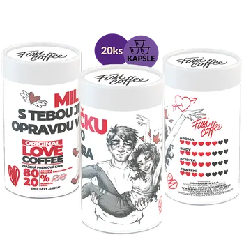 Káva Fixi Coffee Miláčku – S tebou je to opravdu výhra – káva pro zamilované kapsle / papírová tuba / 20 ks