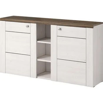 Komoda Prostorná komoda Larona 2 - modřín sibiřský / dub sonoma lanýžový