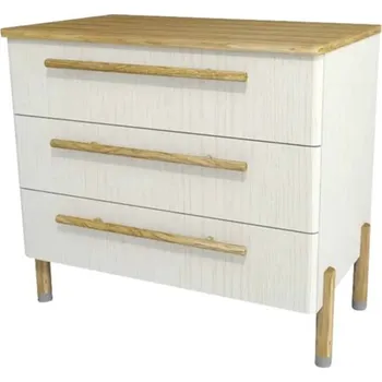 Koupelnový nábytek Koupelnová skříňka pod umyvadlo Devo Sonet bílá/dub 84 x 75 x 49 cm SF-SU3S84-F104D01L10