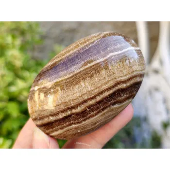 Přírodní kámen Kalcit čokoládový masážní mýdlo z Pákistánu 90g