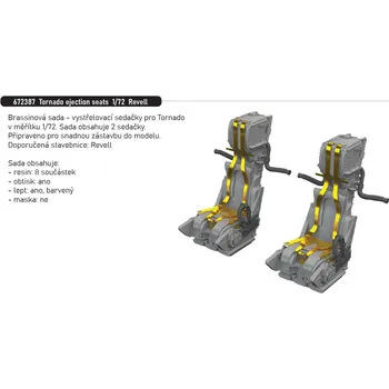 Plastikový model Eduard 1/72 Tornado ejection seats (REVELL)