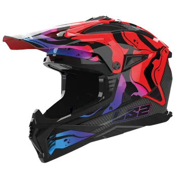 Helma na motorku Motokrosová helma LS2 MX708 FAST II Wash Red-06 - XS