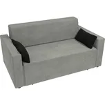 Rozkládací pohovka Kate - Světle šedá, Vrstvená matrace - pohovka Kate, 1x Taburet