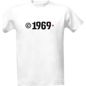 Pánská móda Tričko s potiskem Copyright 1969 Unikát pánské