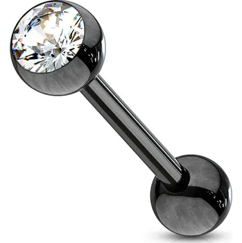 Piercing Šperky4U Piercing do jazyka černý - PJ01136-C