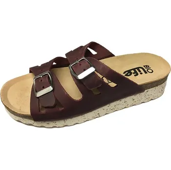 Dámská zdravotní obuv Dámské kožené pantofle BIOLife Lia 0013/589, bordó 36