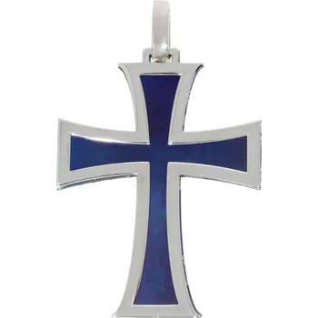 Přívěsek Zlatnictví Helios Přívěsek modrý kříž