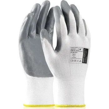 Pracovní rukavice ARDON Rukavice NITRAX Basic, polomáčené A9054/08 Bílá 8 Standartní