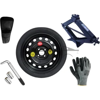 Plechové kolo Sada - Dojezdové kolo FIAT 500 Abarth II R16 4x98x58,1 + gola klíč + hever + obal na hever