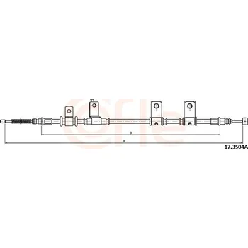 Lanko parkovací brzdy Tažné lanko, parkovací brzda, , COFLE, 92.17.3504A