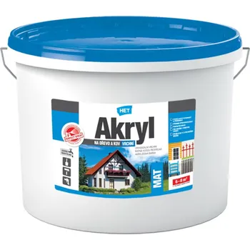 univerzální barva HET Akryl MAT univerzální vrchní akrylátová matná barva na dřevo i kov 12 kg AM 0260 - palisandr