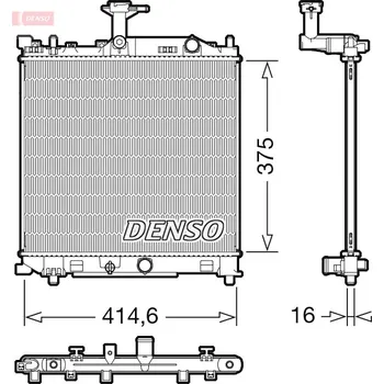 Chladič motoru Chladič, chlazení motoru, , 1770084MA0, 1770084MA0000, DENSO, DRM47040