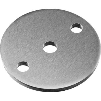 Zábradlí Příruba, se 2 otvory, plochá, O70 mm x 5 mm, pro tyč O10 mm, nerez. ocel 304, kartáčovaná