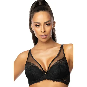 Podprsenka Černá krajková push-up podprsenka Mat Estelle M-0198/11 Estelle Velikost: 65E