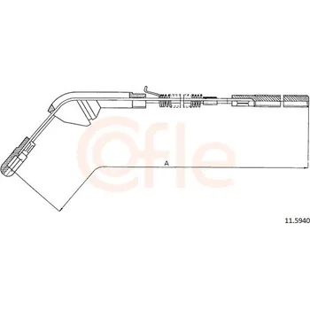 Lanko parkovací brzdy Tazne lanko, parkovaci brzda, , 522581, 90297927, COFLE, 11.5940