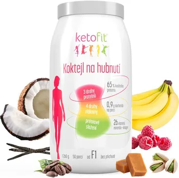 Keto dieta Recenze KetoFit Proteinový koktejl pro rychlé hubnutí 1,26 kg