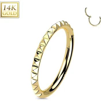 Piercing Šperky4U Zlatý piercing - segment kruh, Au 585/1000 - ZL01232-YG-1208