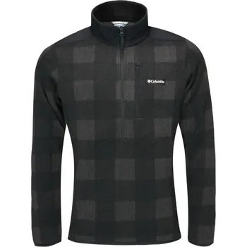 Oblečení a móda Pánský svetr Columbia SWEATER WEATHER PRINTED 1/2 ZIP XL Černá, Tmavě šedá, Bílá