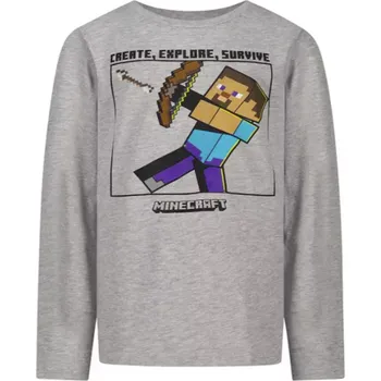 Chlapecké tričko Minecraft tričko Create Explore Survive šedé dětské Velikost trička: 10 let (140 cm)