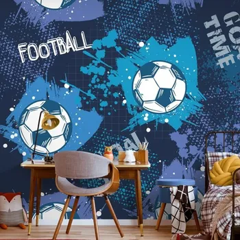 Tapeta Dovido Samolepící tapeta fotbalový míč v modrém