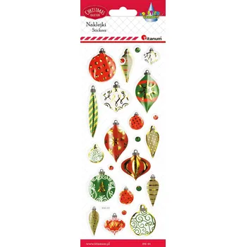 samolepka ST348, Samolepka, vypouklá, Vánoce, rozměr archu 22x9cm