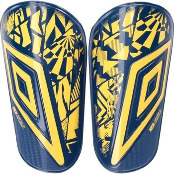 Fotbalový chránič Fotbalové chrániče Umbro NEO SHIELD GUARD W/SLEEVE L Tmavě modrá, Žlutá